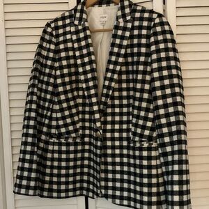 J. Crew Buffalo Plaid  one button- Blazer